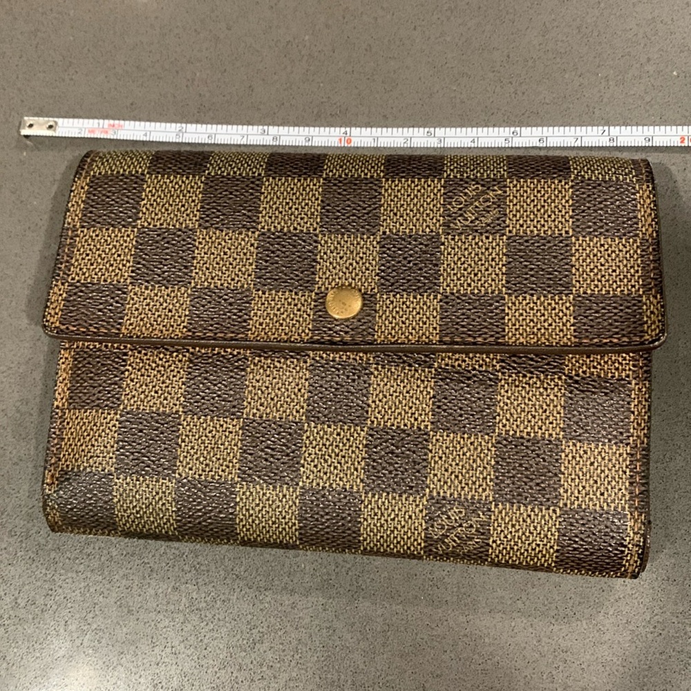 Louis Vuitton Damier Ebene Brown Checker Wallet